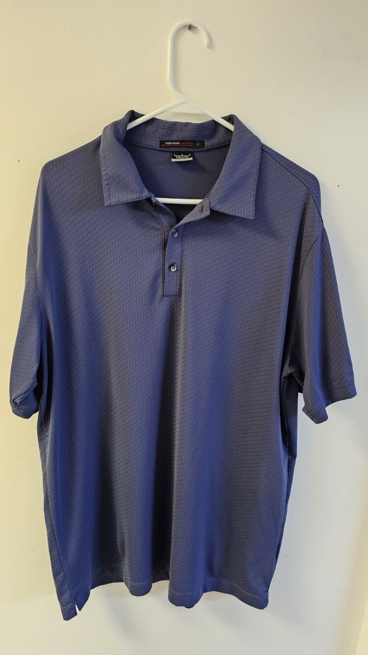 Nike Tiger Woods Collection Men's Blue Polo Shirt - Large